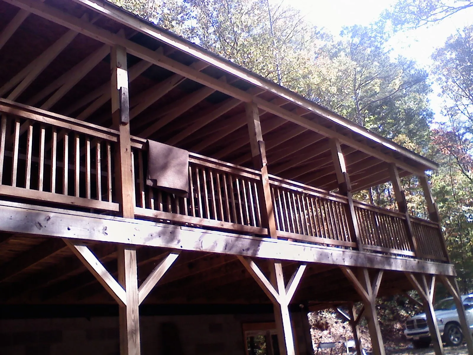 Timber framing under a new elevated porch and deck — Roof Leak Repair in Bonne Terre by Roofing Brothers